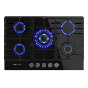 Placa de gas Cecotec Bolero Squad G 5200F Glass Black