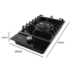 Placa de gas Cecotec Bolero Squad G 1200F Glass Black