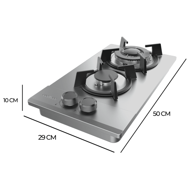 Placa de gas Cecotec Bolero Squad G 2200S Inox