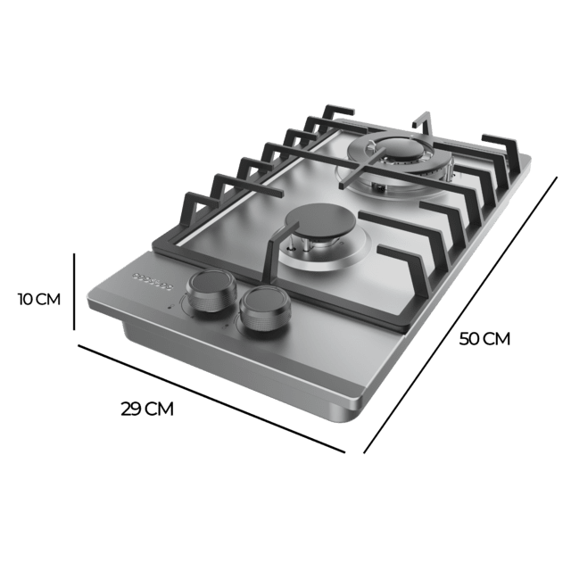 Placa de gas Cecotec Bolero Squad G 2200F Inox
