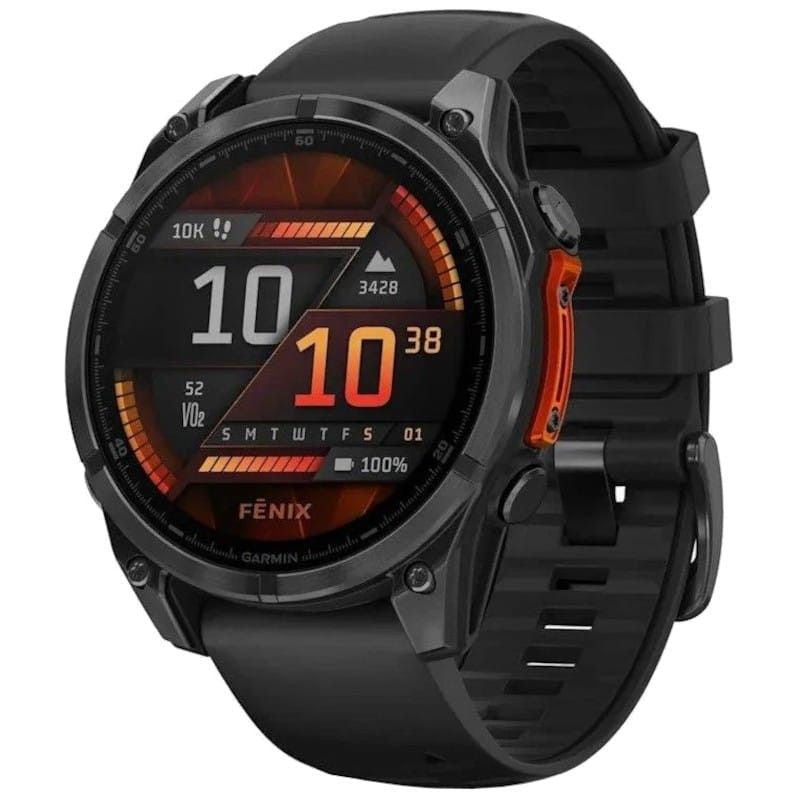 Garmin Fenix 8 AMOLED 47mm Acero Negro - Reloj Inteligente