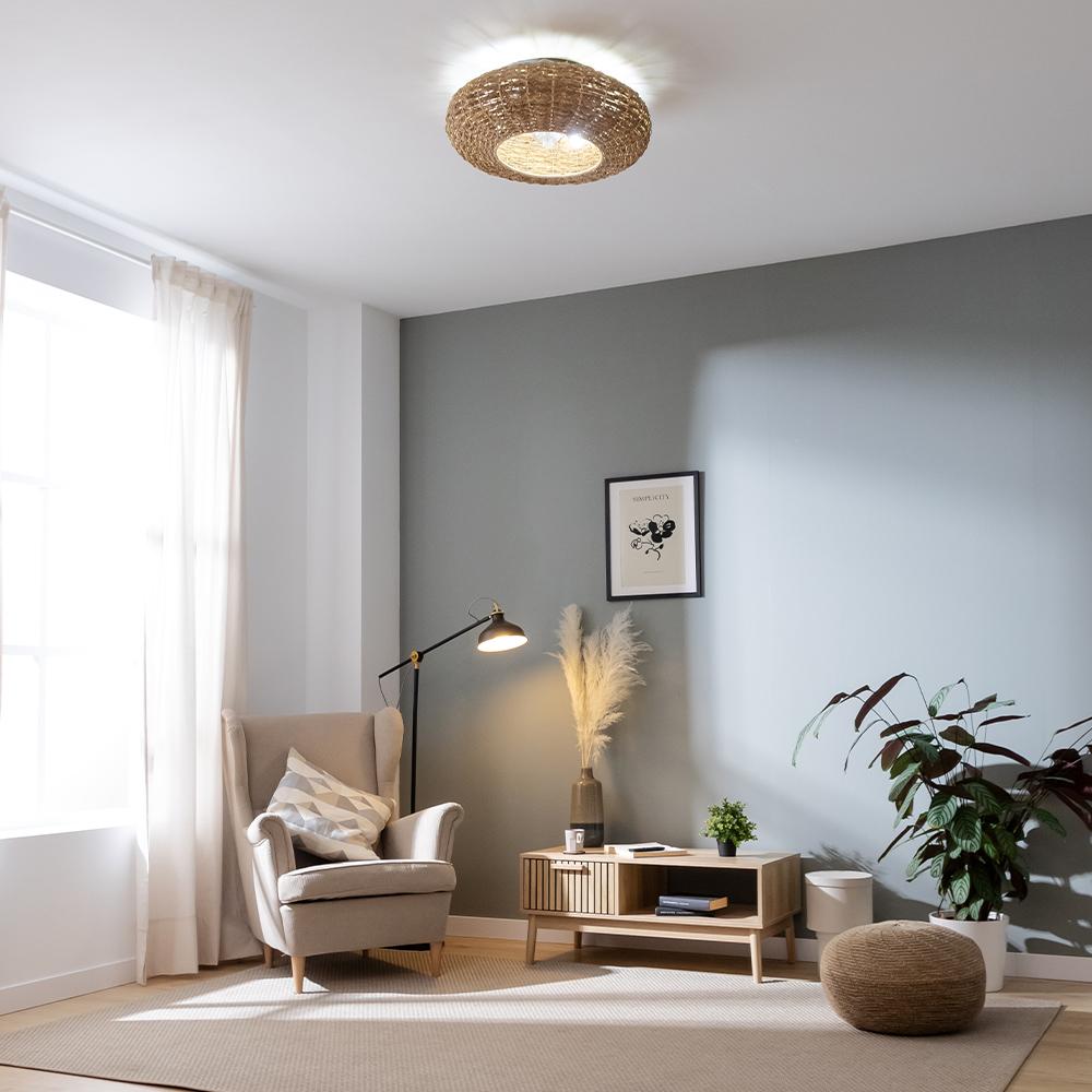 EnergySilence LampAero 650 Natural Wicker Ventilador de techo