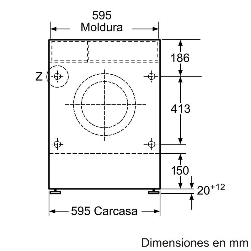 Balay 3TW773B Lavasecadora Integrable Carga Frontal 7Kg/4Kg E