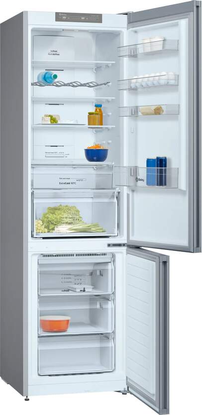 Frigorífico Combi Balay 3KFD765NI - Clase D, 203x60cm, 368L, NoFrost, Cajón 0ºC, Cristal Negro