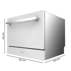 Bolero Aguazero 2400 White Glass Lavavajiillas