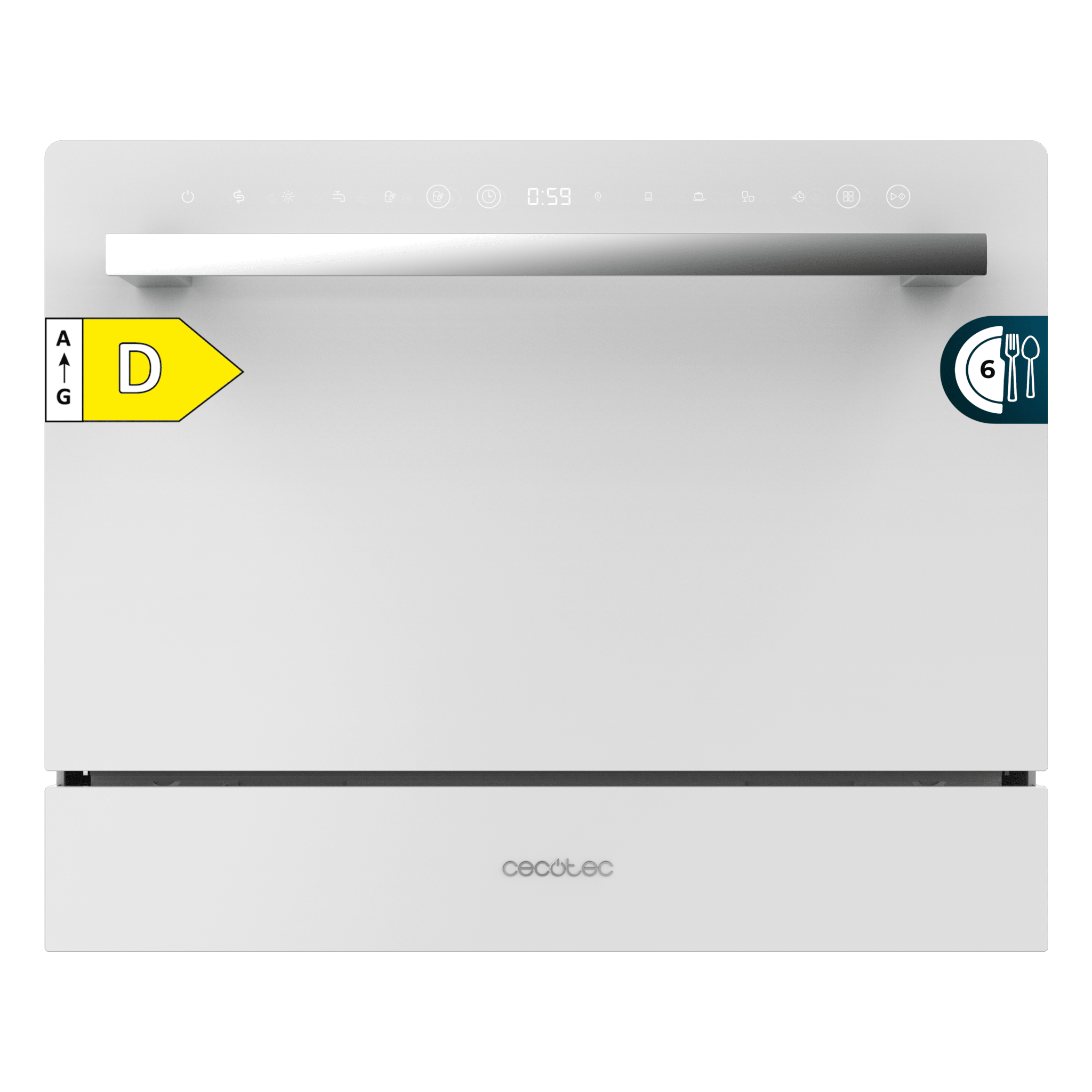 Bolero Aguazero 2400 White Glass Lavavajiillas