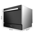 Bolero Aguazero 2400 Black Glass Lavavajiillas