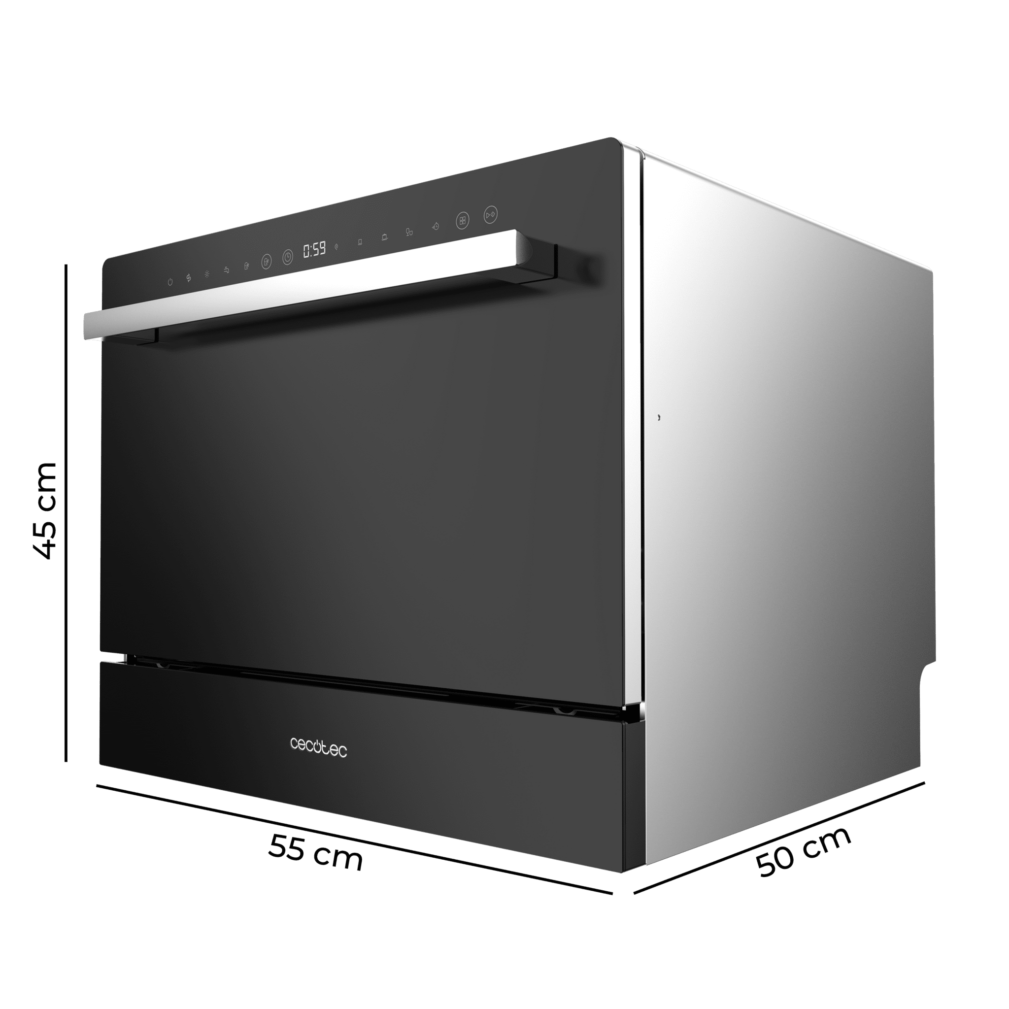 Bolero Aguazero 2400 Black Glass Lavavajiillas