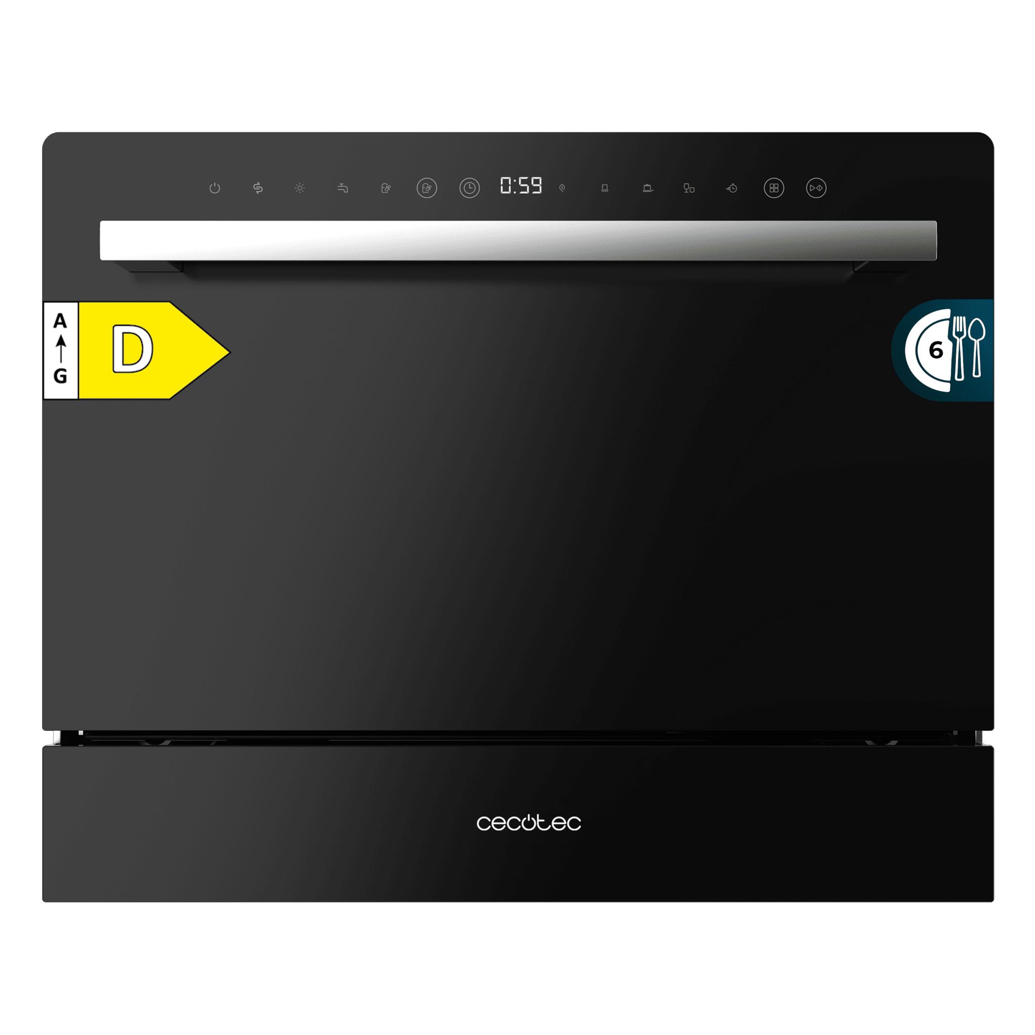 Bolero Aguazero 2400 Black Glass Lavavajiillas
