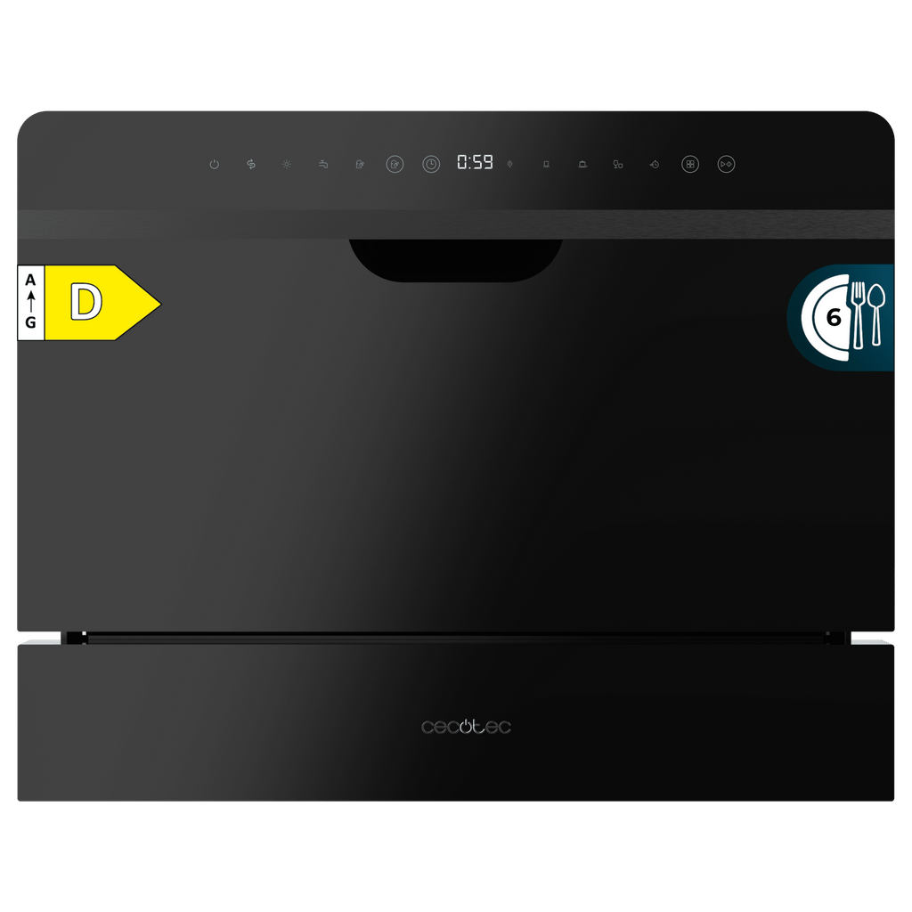 Bolero Aguazero 2500 S-BI Black Glass Lavavajiillas