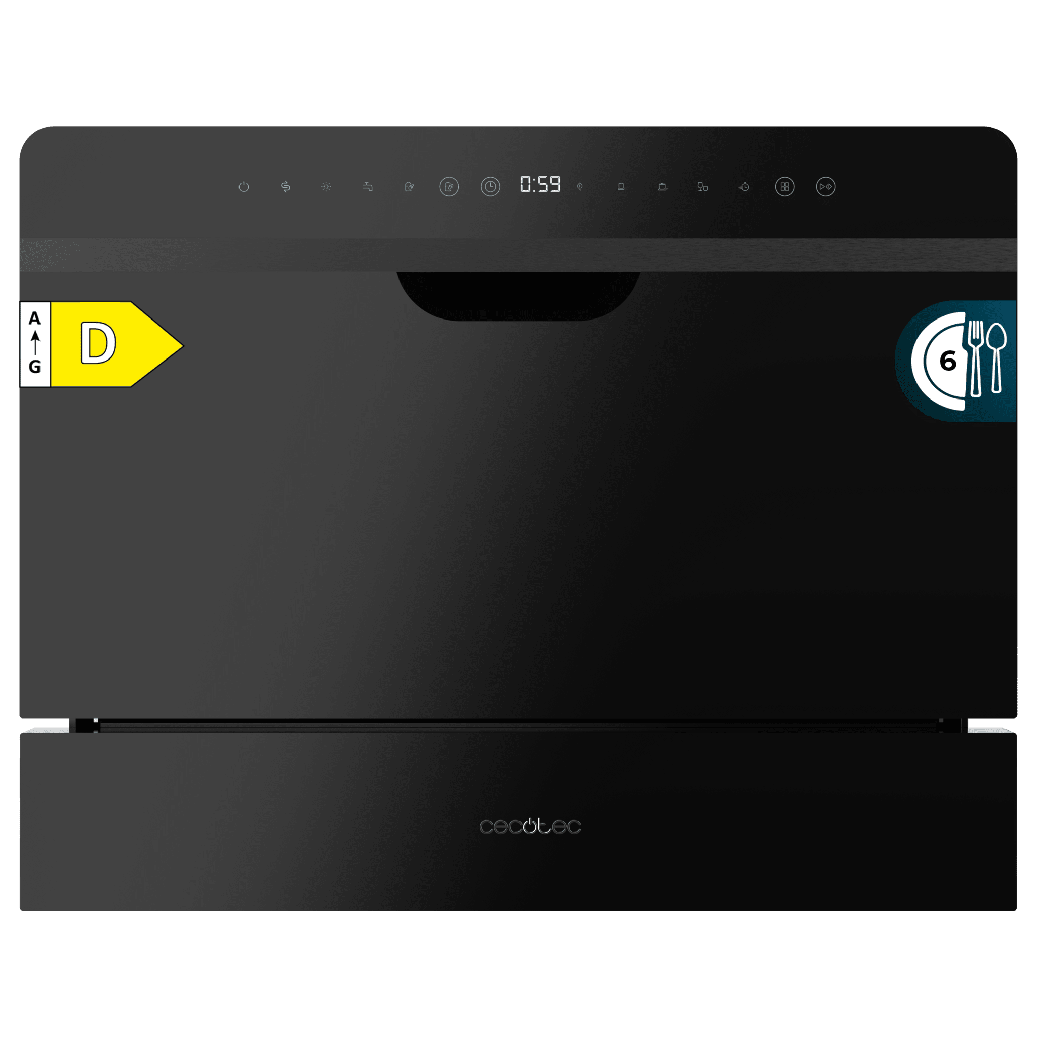 Bolero Aguazero 2500 S-BI Black Glass Lavavajiillas