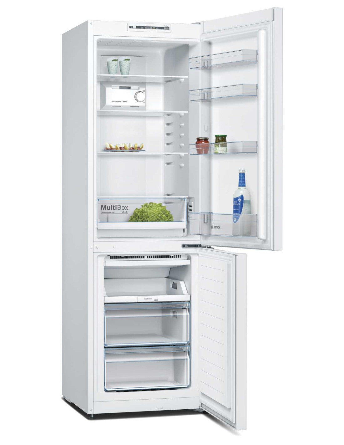 Frigorífico combi Bosch de libre instalación No Frost 186 x 60 cm Blanco Serie 2 KGN36NWEB