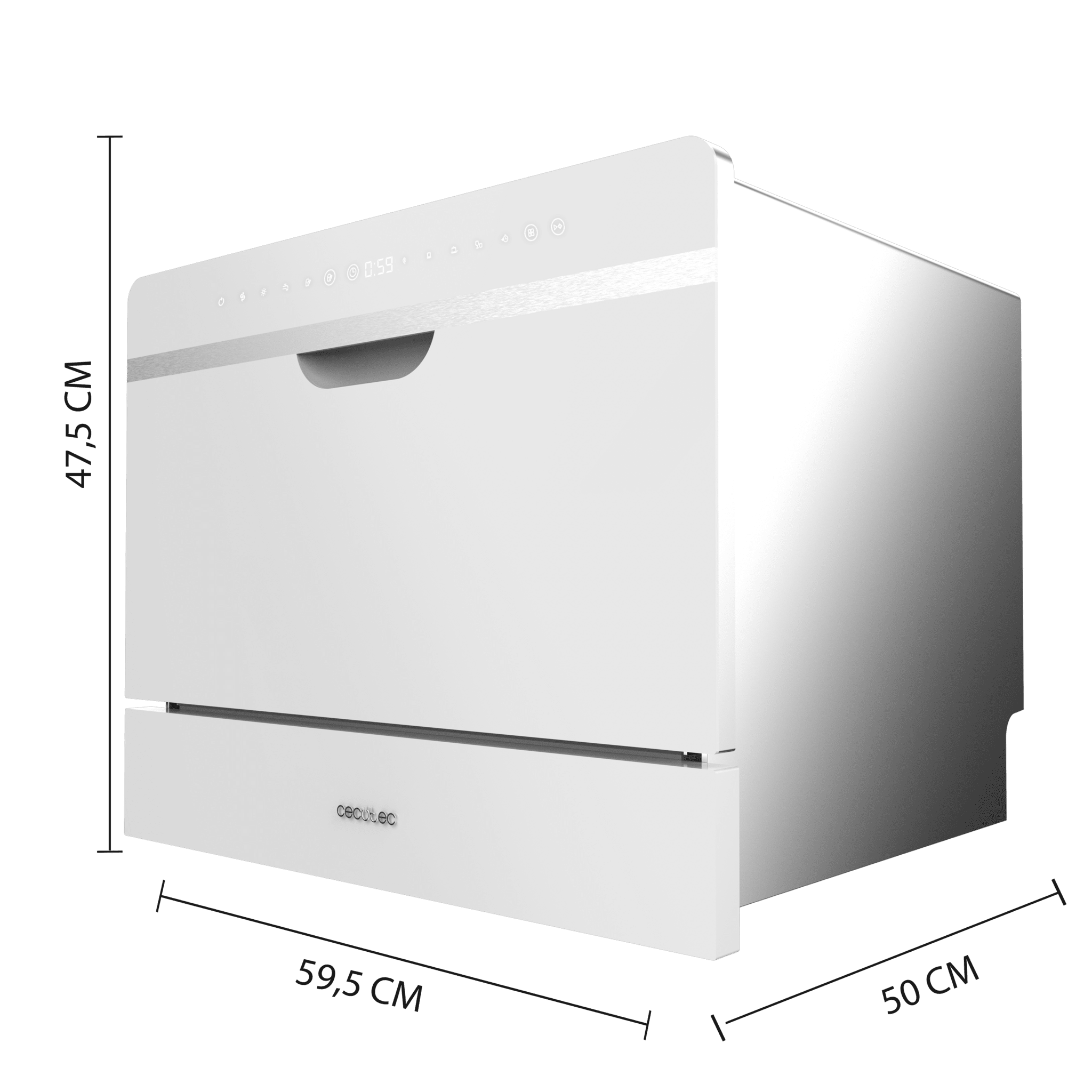 Bolero Aguazero 2500 S-BI White Glass Lavavajiillas