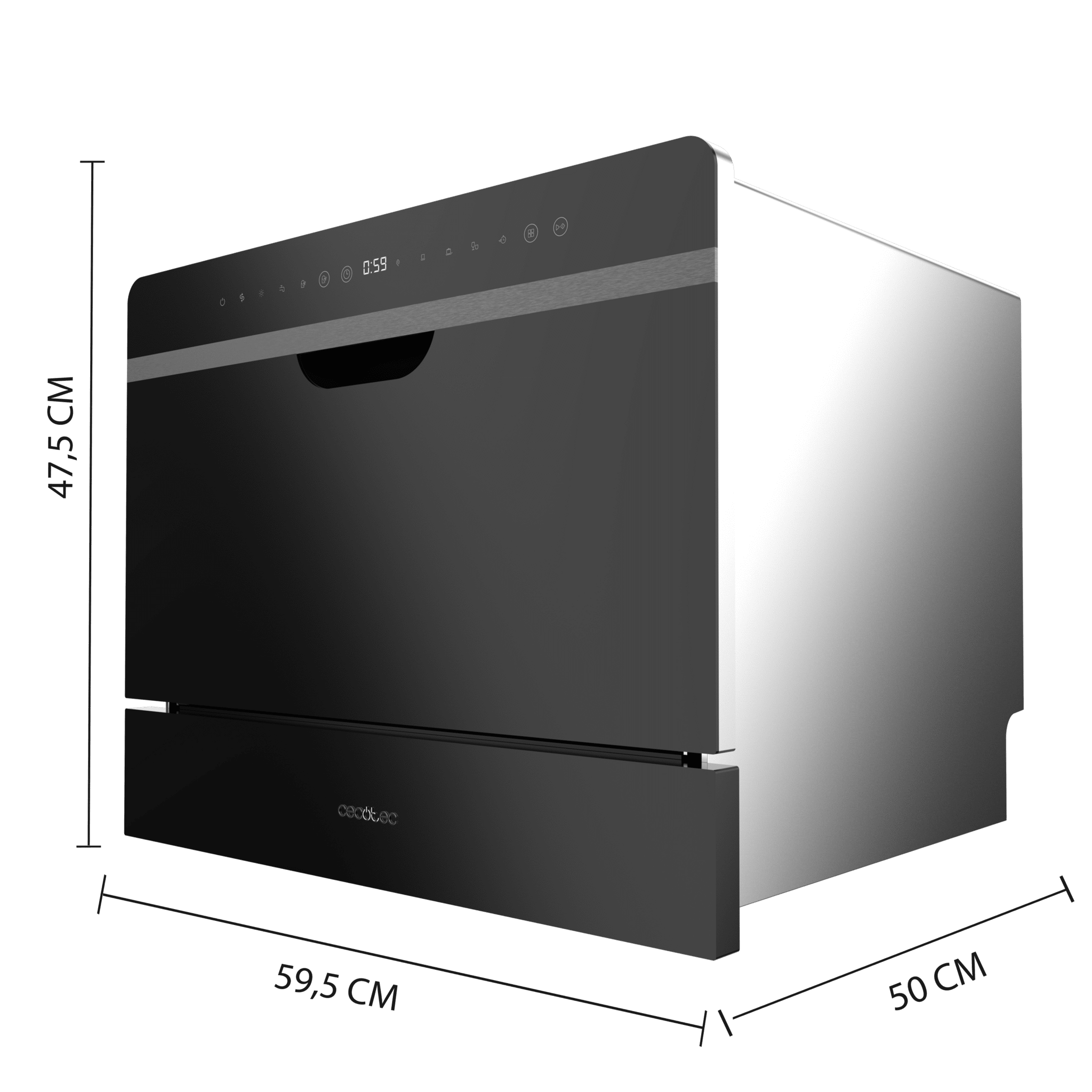 Bolero Aguazero 2500 S-BI Black Glass Lavavajiillas