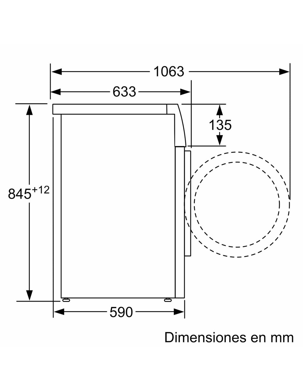 Lavadora de Carga Frontal Bosch WAN24272ES 8 kg 1200 rpm Blanco A