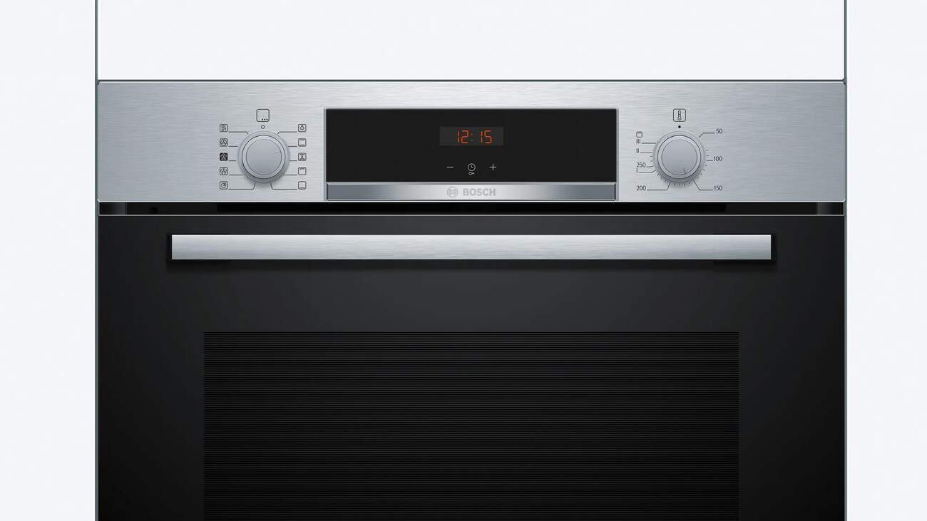 HORNO BOSCH HQA514ES3 MULTIFUNCION CON VAPOR AÑADIDO 71L CRISTAL NEGRO/INOX DISPLAY