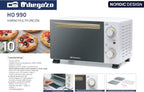 Horno Electrico Orbegozo HO 990, Capacidad 10 litros, 800 W, Blanco