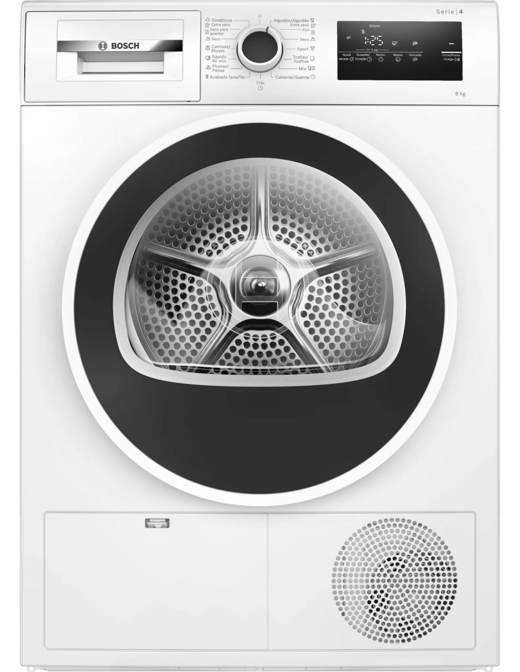 Secadora bomba de calor Bosch Serie 4 WTR83200ES 8 kg 1400 RPM Blanco