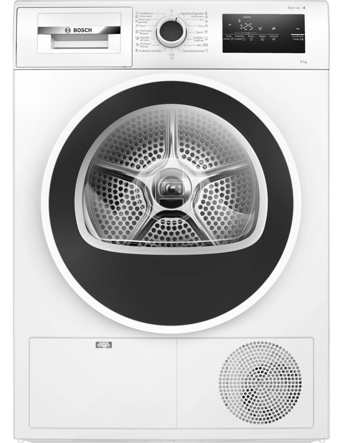 Secadora bomba de calor Bosch Serie 4 WTR83200ES 8 kg 1400 RPM Blanco