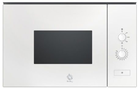 MICROONDAS BALAY 3CP5002B3 INTEGRABLE 20L MECANICO CRISTAL BLANCO ACERO INOX APERTURA LATERAL IZQUIERDA PLATO 25CM