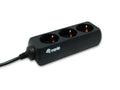 333280 base múltiple 1,1 m 3 salidas AC Negro