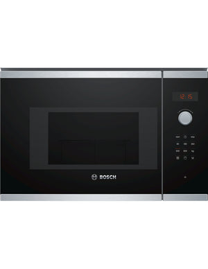 Microondas Bosch con grill Cristal negro con acero inoxidable BEL523MS0