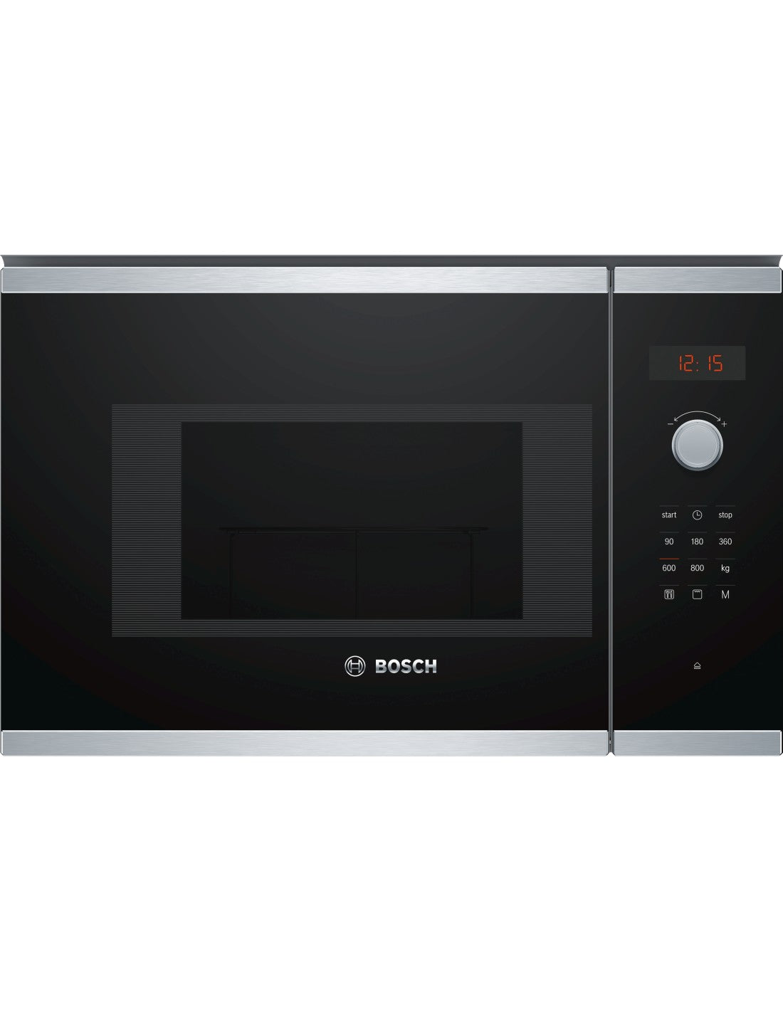 Microondas Bosch con grill Cristal negro con acero inoxidable BEL523MS0