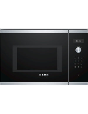 Microondas Bosch con grill Cristal negro con acero inoxidable BEL554MS0