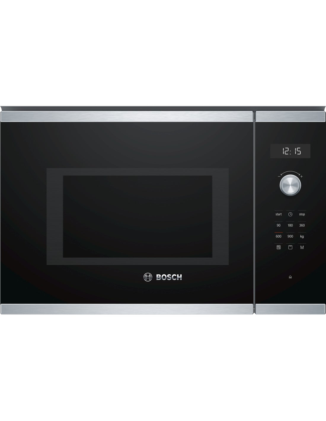 Microondas Bosch con grill Cristal negro con acero inoxidable BEL554MS0
