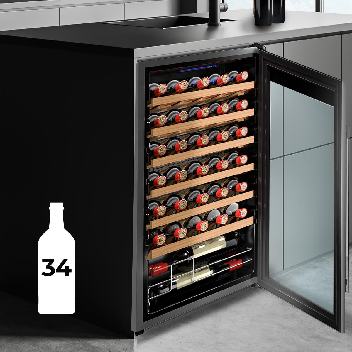 Bolero GrandSommelier 34030 Inox Compressor Vinoteca