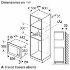 Microondas integrable Balay 60 x 38 cm Acero inoxidable 3CG6112X3