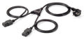 112220 Negro 1,8 m Enchufe tipo F Acoplador C13 2 x