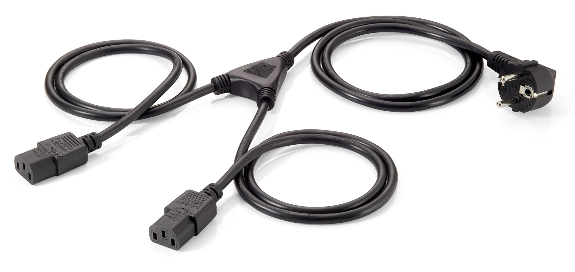 112220 Negro 1,8 m Enchufe tipo F Acoplador C13 2 x