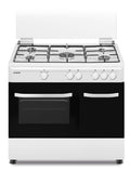 COCINA INFINITON CC9060ELP BUTANO BLANCA 5 FUEGOS 90CM HORNO Y PORTABOMBONA 60L KIT GAS NATURAL INCLUIDO TAPA DE CRISTAL TRIPLE CORONA