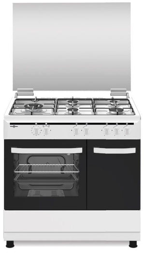 COCINA VITROKITCHEN CB961PBB BLANCA 5 FUEGOS + HORNO 64L + PORTABOMBONA GAS BUTANO