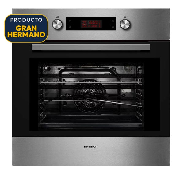 HORNO INFINITON PYE7028 INOX 3200W PIROLITICO MULTIFUNCION CLASE A 70 L GUIA TELESCOPICA
