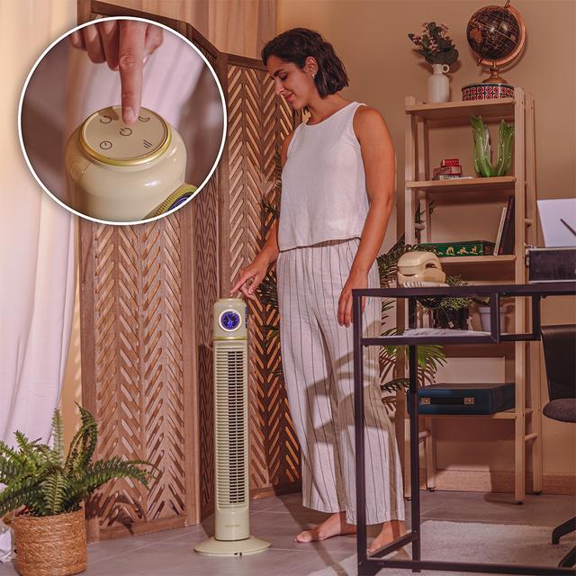 Ventilador de torre Cecotec EnergySilence 1090 Skyline Retro Smart Green