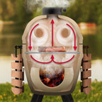 Barbacoa de carbón cerámica Cecotec DragonFire 6000