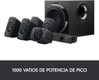 ALTAVOCES LOGITECH Z906 5.1 THX 500 W RMS SONIDO ENVOLVENTE - 980-000468 1000W DE PICO