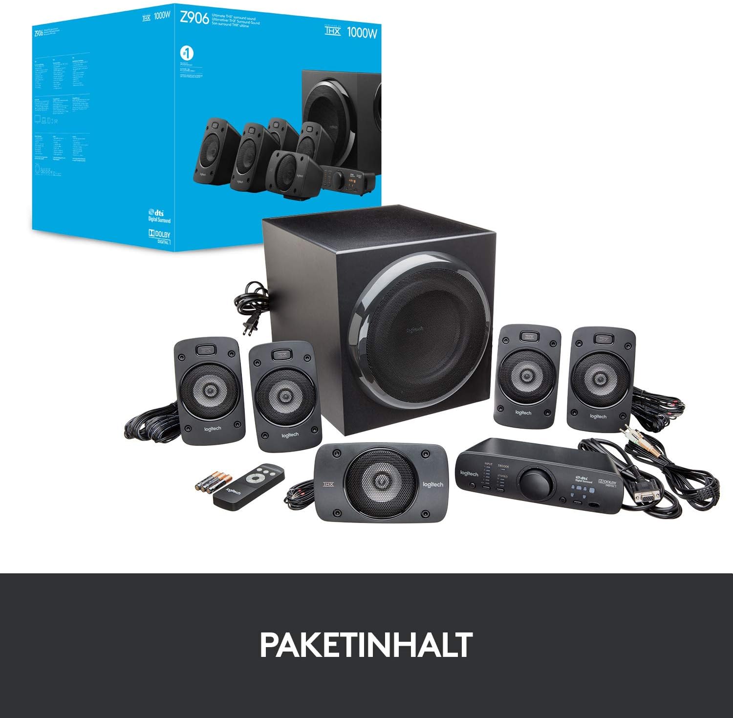 ALTAVOCES LOGITECH Z906 5.1 THX 500 W RMS SONIDO ENVOLVENTE - 980-000468 1000W DE PICO