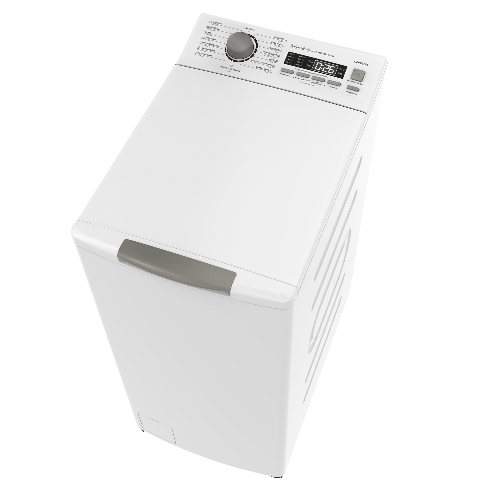 LAVADORA INFINITON TLWL62CBJ CARGA SUPERIOR 6KG 1200RPM INVERTER DISPLAY CLASE C