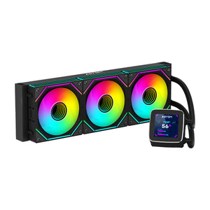 Oceanic LCD 360 ARGB Procesador Sistema de refrigeración líquida todo en uno 12 cm Negro 1 pieza(s)