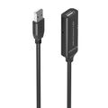 Cable USB 2.0 Prolongador con Amplificador, Tipo A/M-A/H, Negro, 5.0m