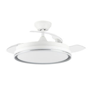 Ventilador Orbegozo Cp135105 Techo Blanco 3 Palas 105cm Retractiles 6 Velocidades 35w Motor Dc Luz Led Mando A Distancia Temporizador