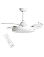 VENTILADOR JATA JVTE4240 TECHO ASPAS RETRACTILES MANDO DISTANCIA 6 VELOCIDADES 42W