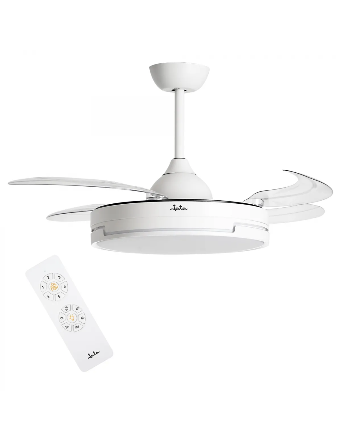 VENTILADOR JATA JVTE4240 TECHO ASPAS RETRACTILES MANDO DISTANCIA 6 VELOCIDADES 42W