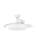 VENTILADOR ORBEGOZO CP122105 TECHO BLANCO 3 PALAS 105CM RETRACTILES 6 VELOCIDADES 35W MOTOR DC LUZ LED MANDO A DISTANCIA TEMPORIZADOR