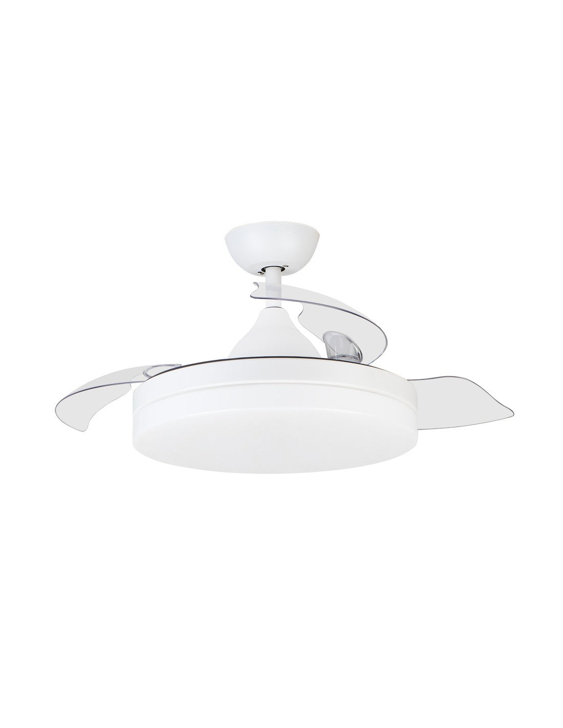 VENTILADOR ORBEGOZO CP122105 TECHO BLANCO 3 PALAS 105CM RETRACTILES 6 VELOCIDADES 35W MOTOR DC LUZ LED MANDO A DISTANCIA TEMPORIZADOR