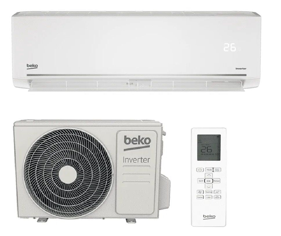 AIRE ACONDICIONADO BEKO BEHPG120 3000 FRIG WIFI INVERTER MONO SPLIT BLANCO BOMBA DE CALOR A++/ CLASE ENERGETICA A+ (BEHPG120 + BEHPG121)*--*