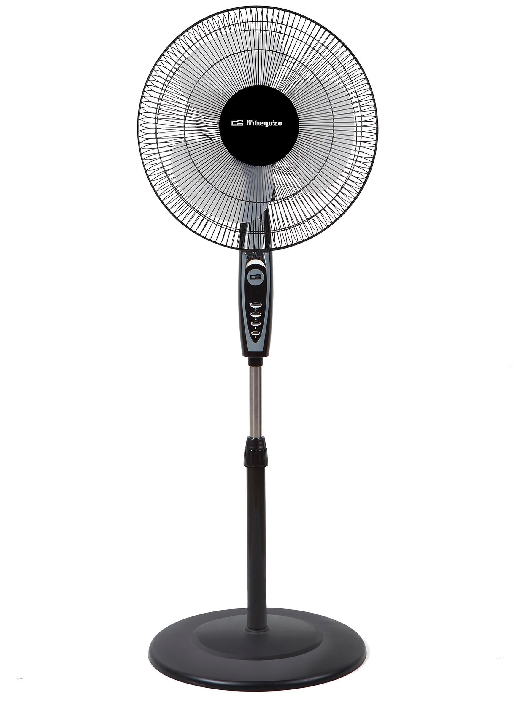 VENTILADOR ORBEGOZO SF0148 DE PIE 50W 40CMS NEGRO INOX 16707